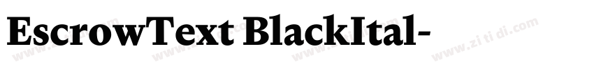 EscrowText BlackItal字体转换 EscrowText BlackItal字体转换